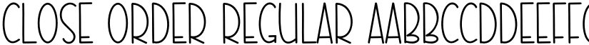Close Order Regular font