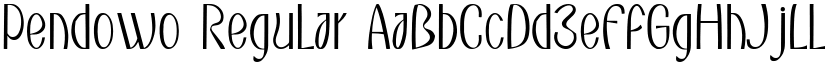 Pendowo Regular font