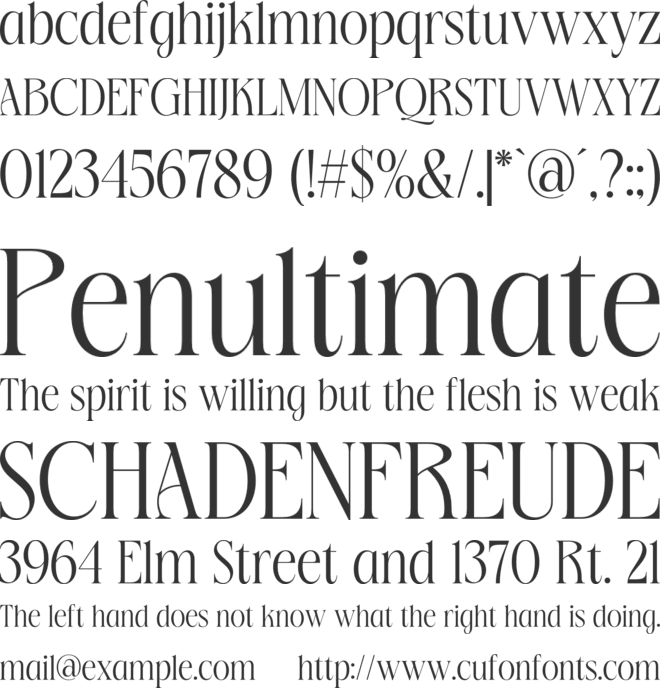 Vonder font preview