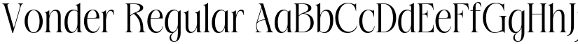 Vonder Regular font