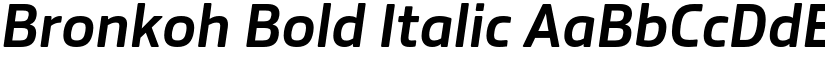 Bronkoh Bold Italic font