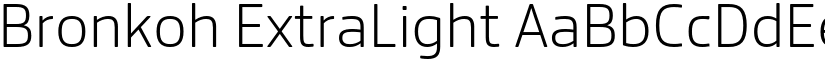 Bronkoh ExtraLight font