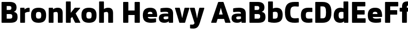 Bronkoh Heavy font