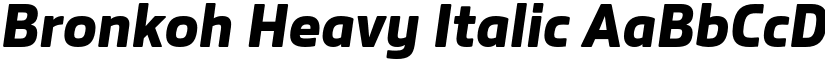Bronkoh Heavy Italic font