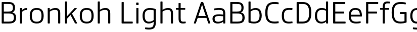 Bronkoh Light font