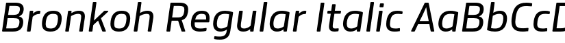 Bronkoh Regular Italic font