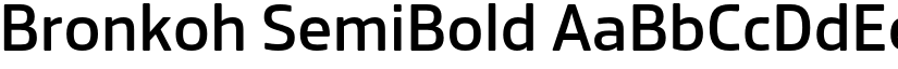 Bronkoh SemiBold font