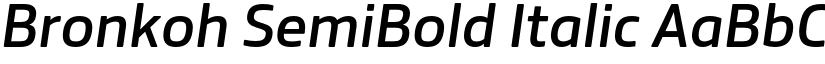 Bronkoh SemiBold Italic font