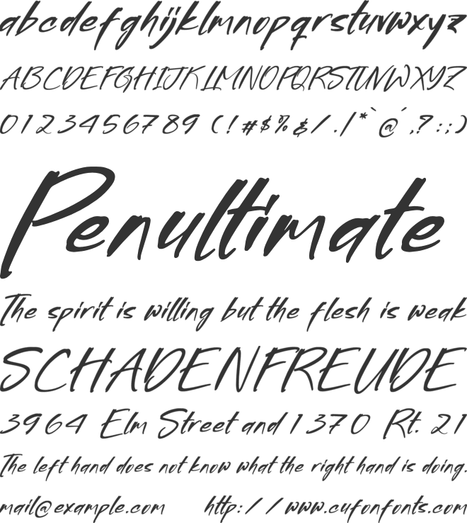 Gloryvibes Jordanila font preview