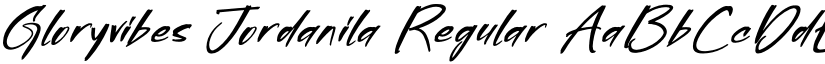 Gloryvibes Jordanila font download