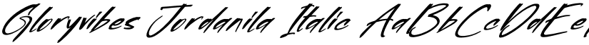 Gloryvibes Jordanila Italic font
