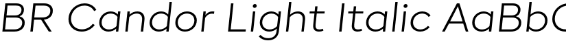 BR Candor Light Italic font