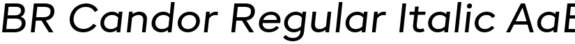 BR Candor Regular Italic font