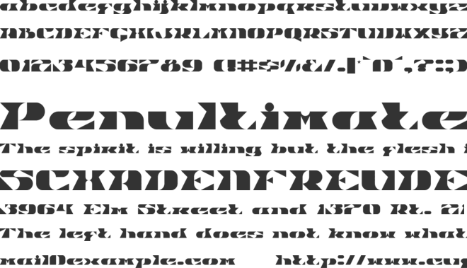 Neue Dublin font preview