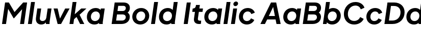 Mluvka Bold Italic font
