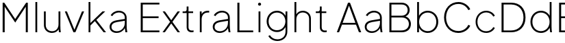Mluvka ExtraLight font