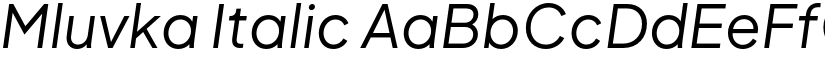 Mluvka Italic font