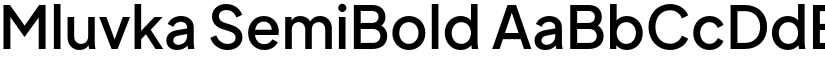 Mluvka SemiBold font