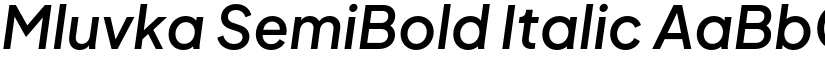 Mluvka SemiBold Italic font