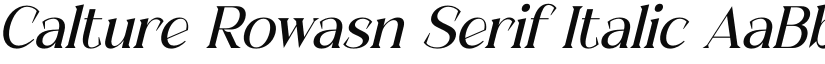 Calture Rowasn Serif Italic font