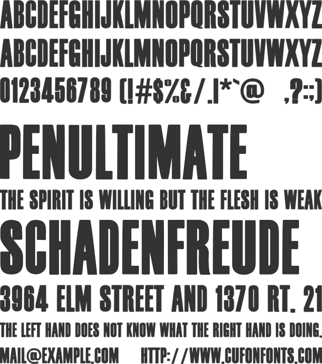 Cinespectra font preview