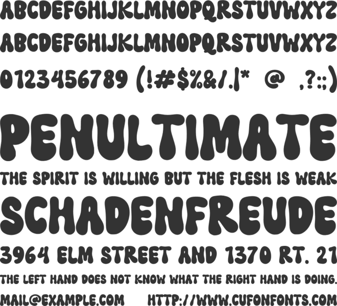 Lovedays font preview