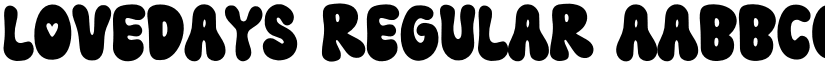 Lovedays Regular font