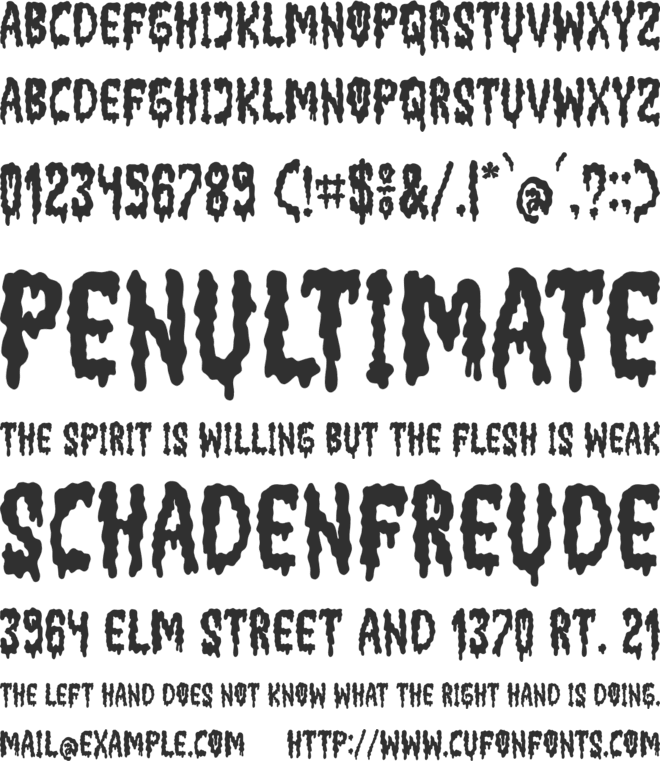 Slaughter Croshing font preview