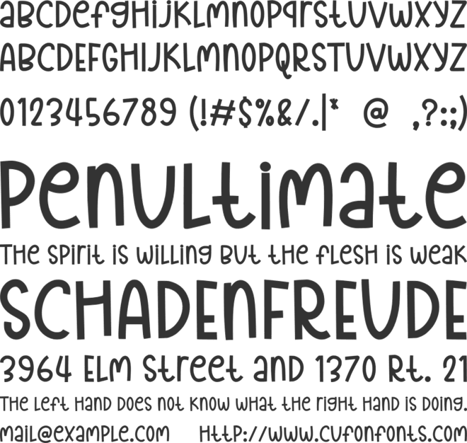 Render Festive font preview