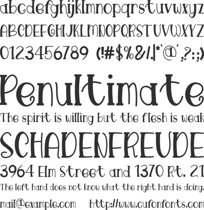 Nonye font preview