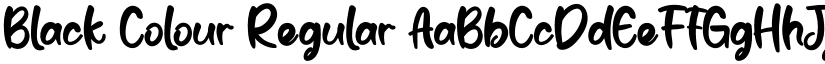 Black Colour Regular font