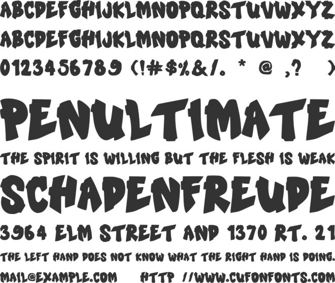 Marzone font preview