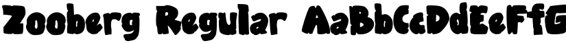 Zooberg Regular font