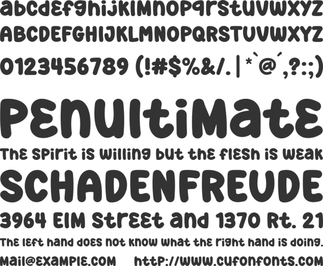 Super Fresh font preview