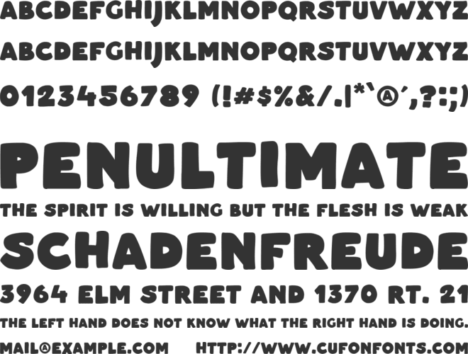 Masa Boo font preview