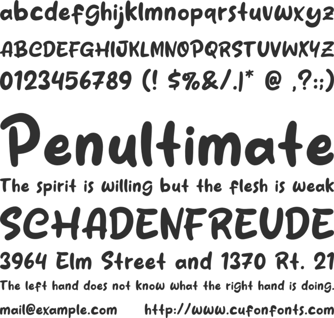 Misty Style font preview