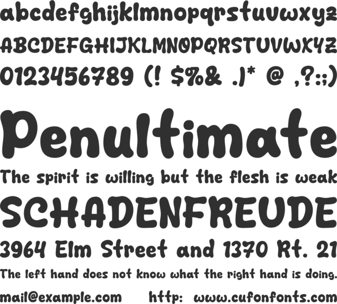 Blue Style font preview