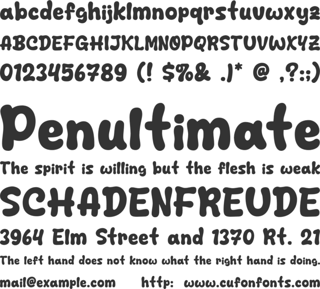 Blue Style font preview