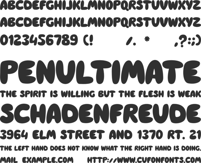 Stickie Filled font preview