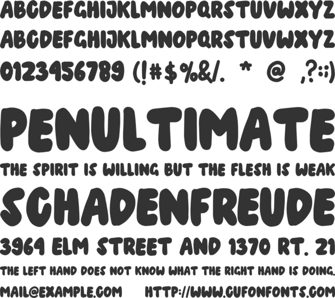 Trombol font preview