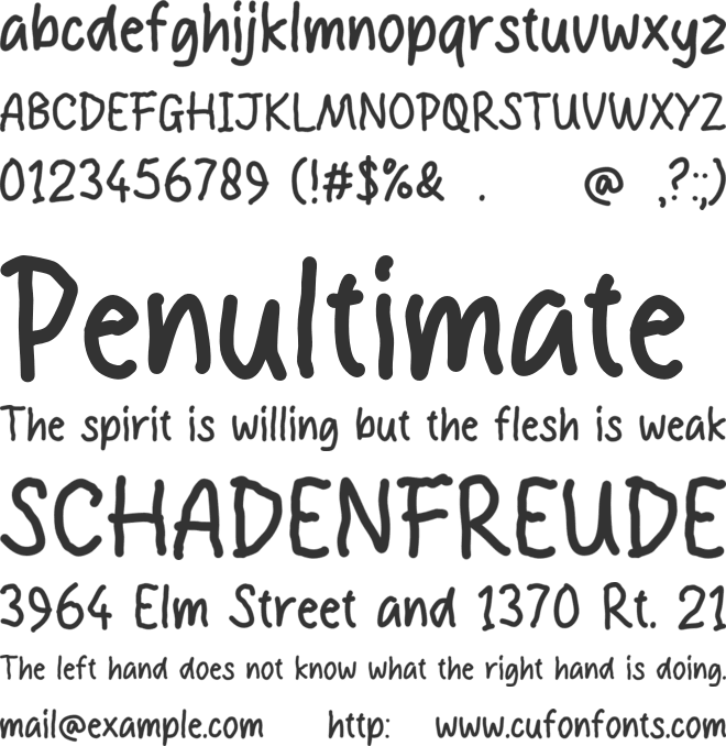 Screem House font preview