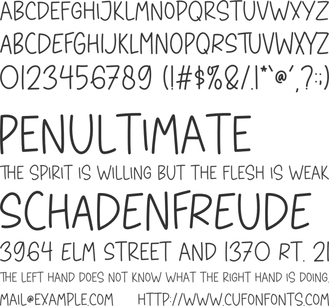 The Wildroot font preview