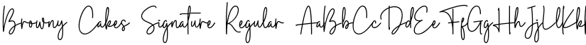 Browny Cakes Signature Regular font