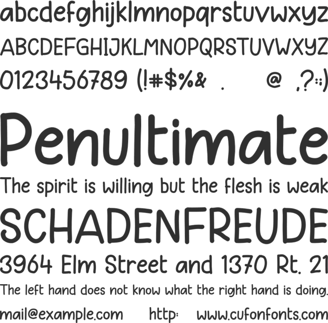 Christmas School font preview