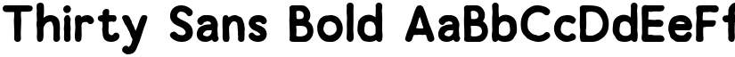 Thirty Sans Bold font