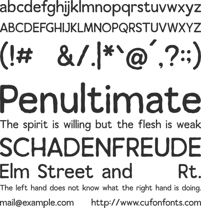 Thirty Sans font preview