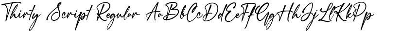 Thirty Script Regular font