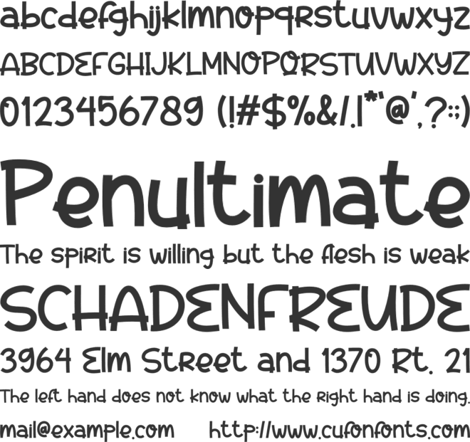 Farmer Kids font preview