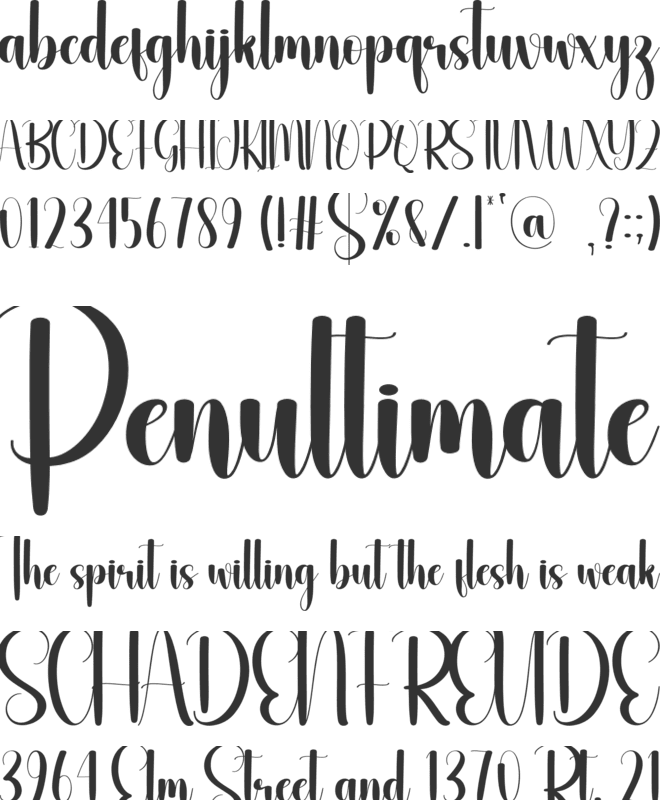 Bigwheels font preview