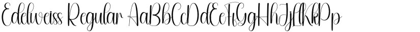 Edelweiss Regular font